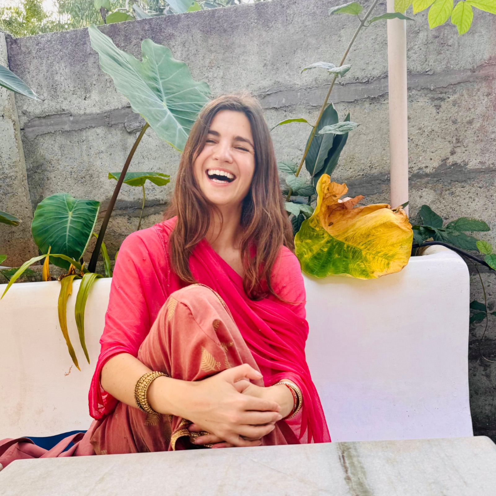 Paula Mariani in Auroville, India